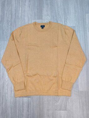 Beige Men’s Lightweight Fine Knit Pullover, Size M